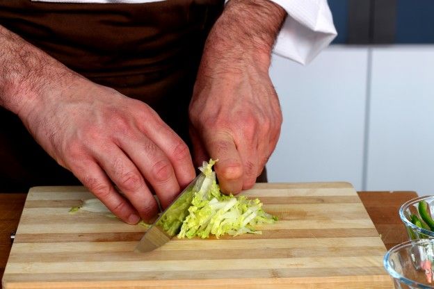 Chop the romaine