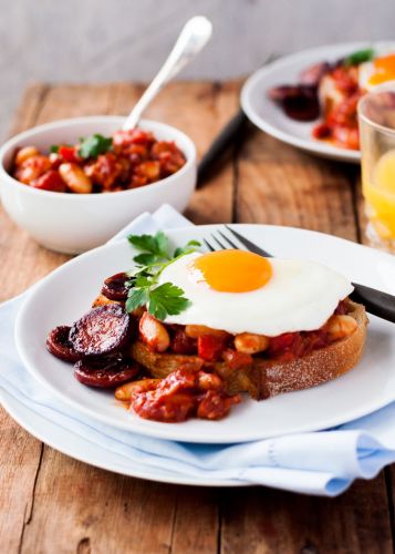 Chorizo Baked Beans on Toast