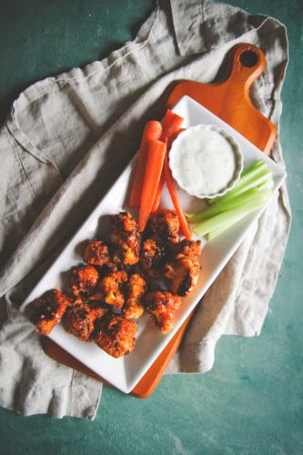 5 ingredient Buffalo Cauliflower Nuggets