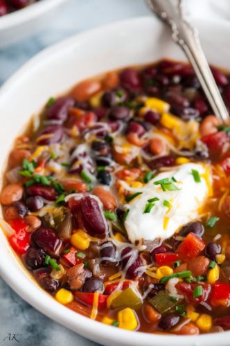 Slow cooker three bean chili