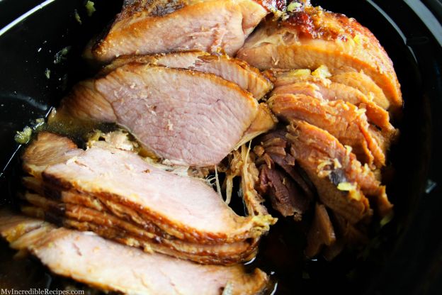 Crock pot brown sugar pineapple ham