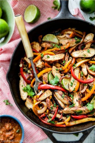 Skillet Fajitas with Chipotle Lime Crema