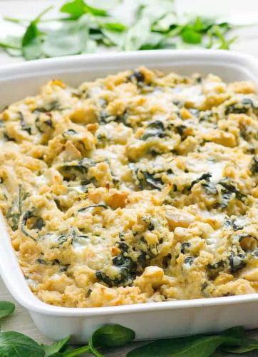 Spinach Artichoke Quinoa Casserole