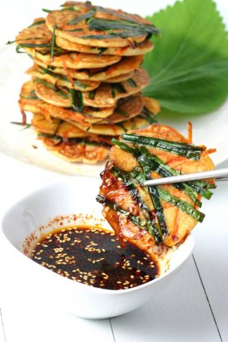 Korean Mung Bean Pancakes