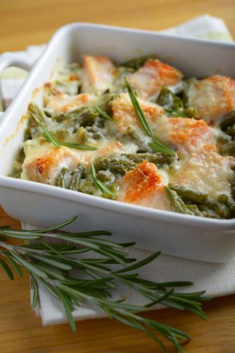 Salmon gratin