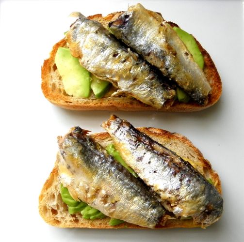 Avocado Sardine Sandwich