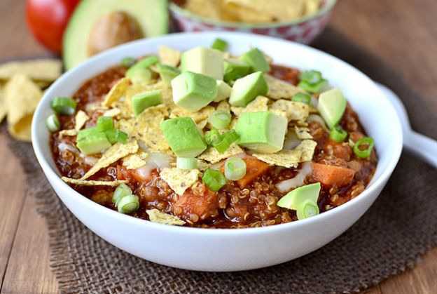 Crock Pot Sweet Potato and Quinoa Turkey Chili