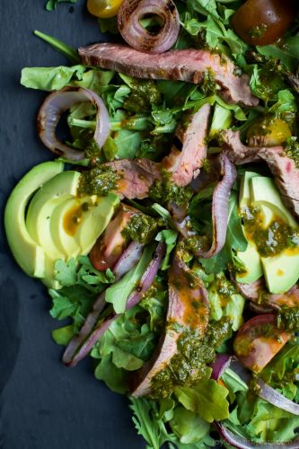 California Steak Salad with Chimichurri Dressing