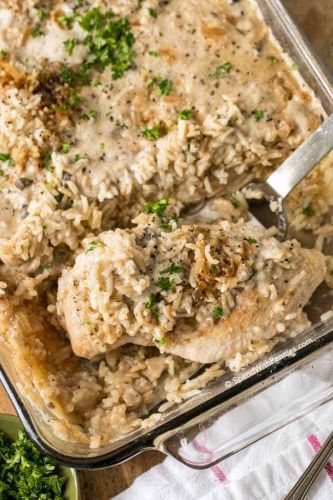 4 Ingredient Chicken Rice Casserole