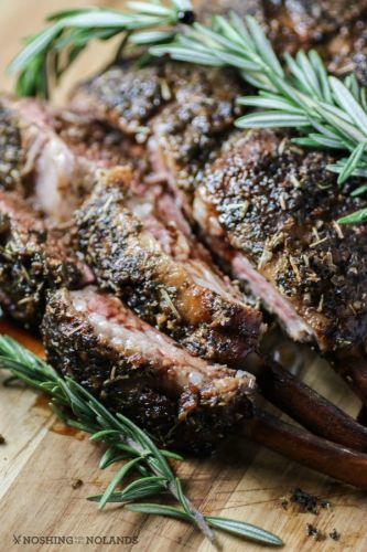 Smoked rack of lamb