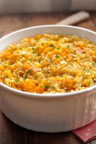 Butternut Squash Orzo With Feta And Sage