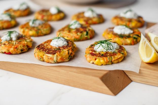 Vegan Zucchini and Corn Fritters