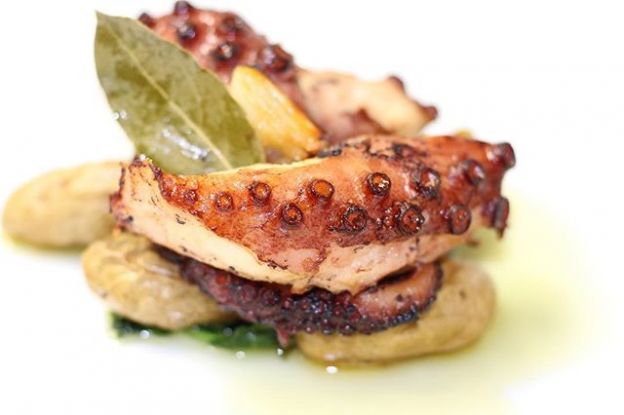 roasted octopus at adega