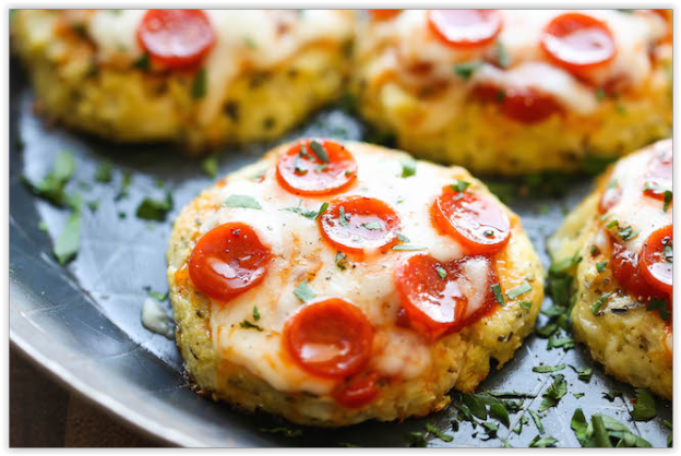 15. Mini cauliflower pizzas