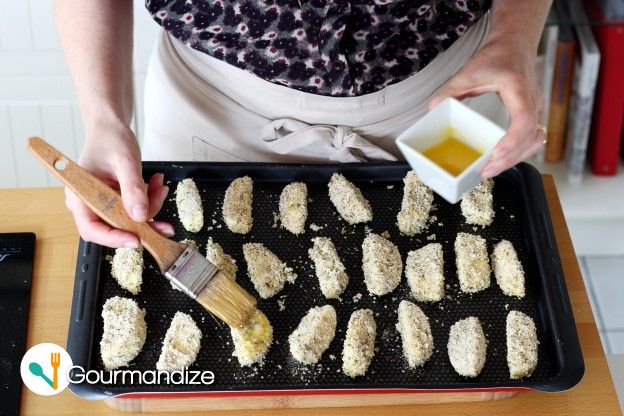 Place in the freezer for 1 hour, then brush with melted butter