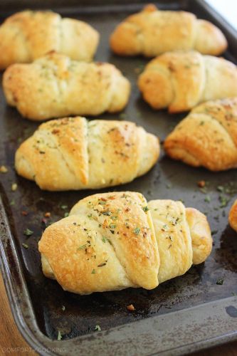 Cheesy Stuffed Garlic Butter Crescent Rolls