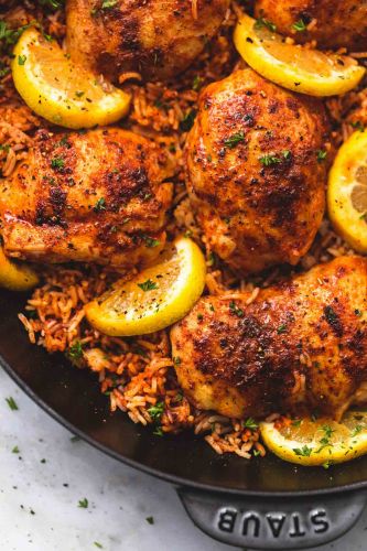 One Pan Spanish Chicken and Rice