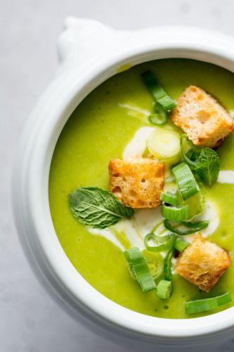 5 Ingredient Pea and Mint Soup