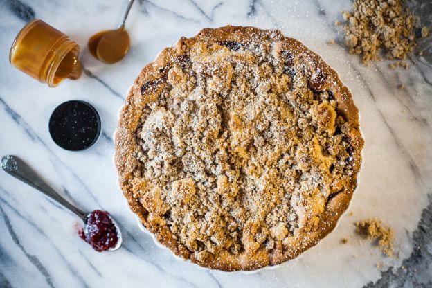 Peanut Butter and Jelly Cookie Tart