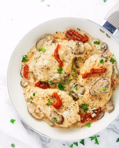 One Pan Parmesan Tuscan Chicken