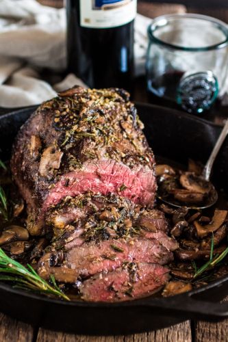 Rosemary and garlic roast beef