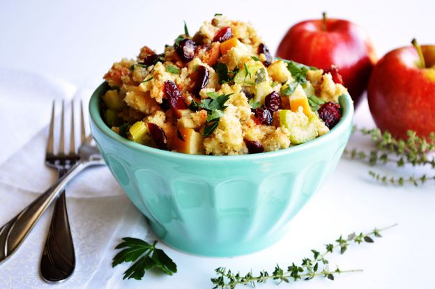 Crockpot cranberry apple stuffing