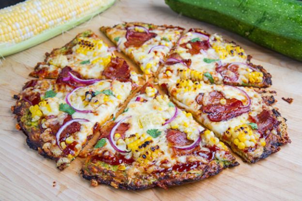 8. Zucchini crust pizza