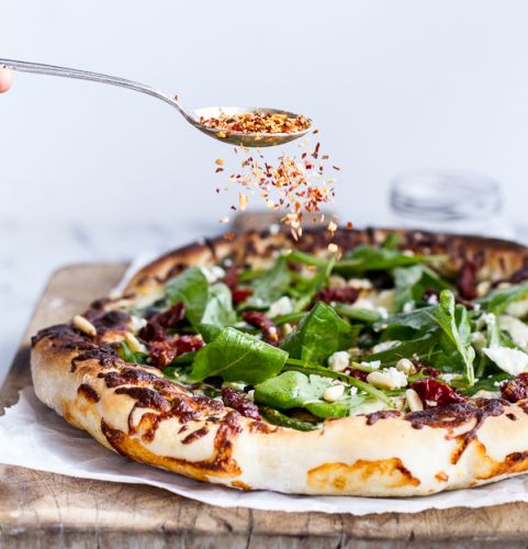 Spring Time Mushroom and Asparagus Pizza