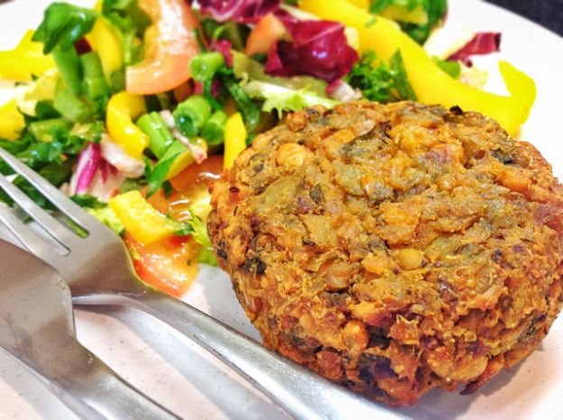 Baked Bean and Vegetable Burger