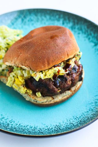 Hoisin Buffalo Burger with Spicy Slaw