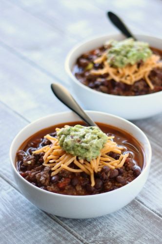 Simple slow cooker turkey chili