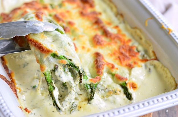 Creamy Italian asparagus