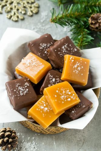 Microwave caramels with sea salt