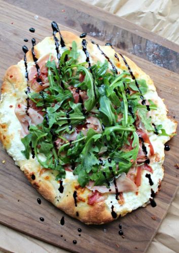 Prosciutto Arugula Burrata Pizza