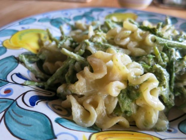 wild asparagus, ricotta and lemon pasta