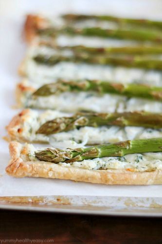 Ricotta asparagus tart