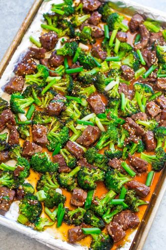 15-Minute Sheet-Pan Beef and Broccoli