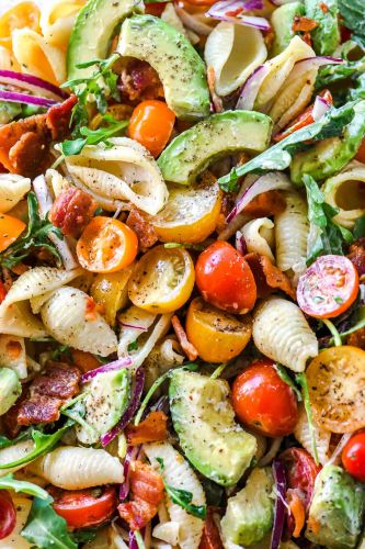 BLT Pasta Salad with Avocado