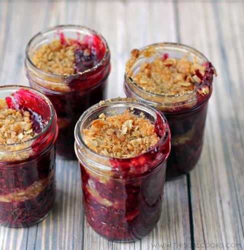 Blackberry Crisp in a Jar