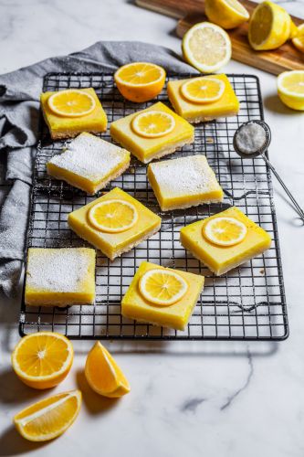 Classic Easy Meyer Lemon Bars with Shortbread Crust