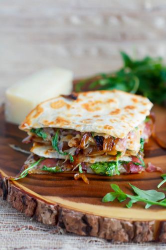 Caramelized Onion, Prosciutto And Fig Quesadilla