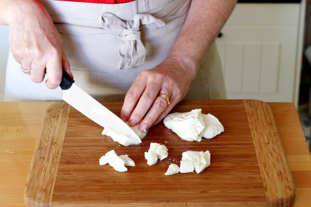 Cut the mozzarella