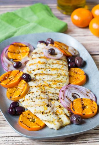 Grilled Grouper with Oranges and Olives