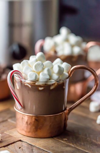 Slow Cooker Peppermint Hot Chocolate