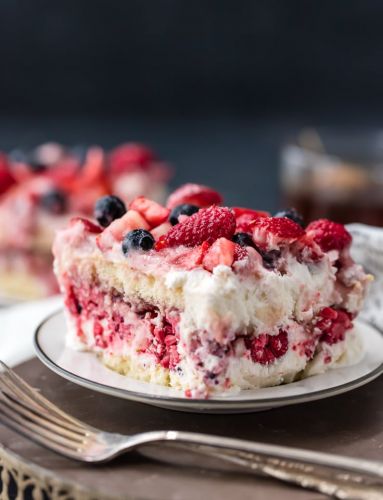 Blueberry, Raspberry, Strawberry Tiramisu