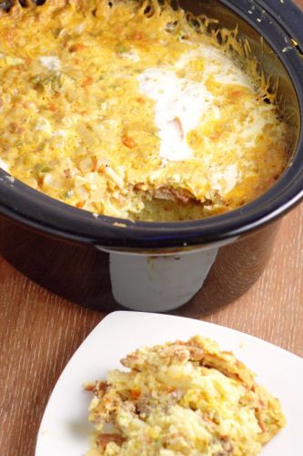 Crockpot overnight breakfast casserole