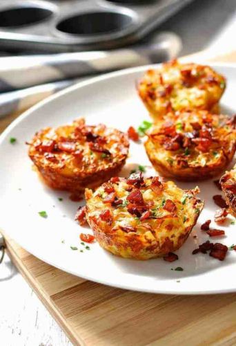 Cheese and Bacon Muffin Tin Hash Browns