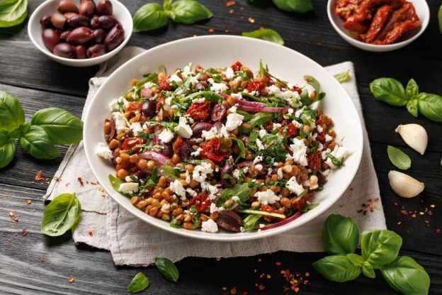 Lentil and Goat Cheese Salad