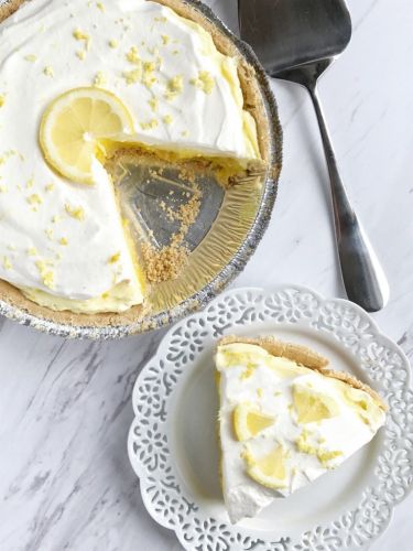 No-Bake Triple Layer Lemon Pudding Pie