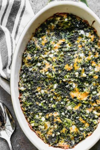 Cheesy Baked Spinach Casserole